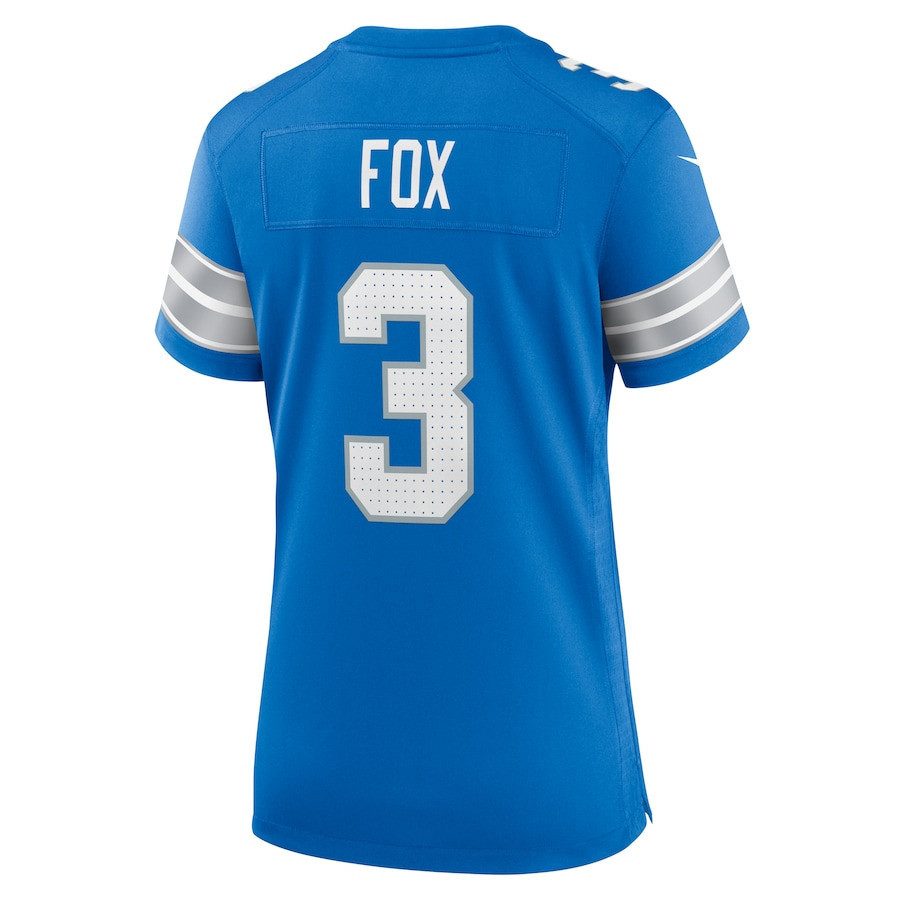 Jack Fox #3 Detroit Lions Super Bowl LIX Women's Jersey - Blue