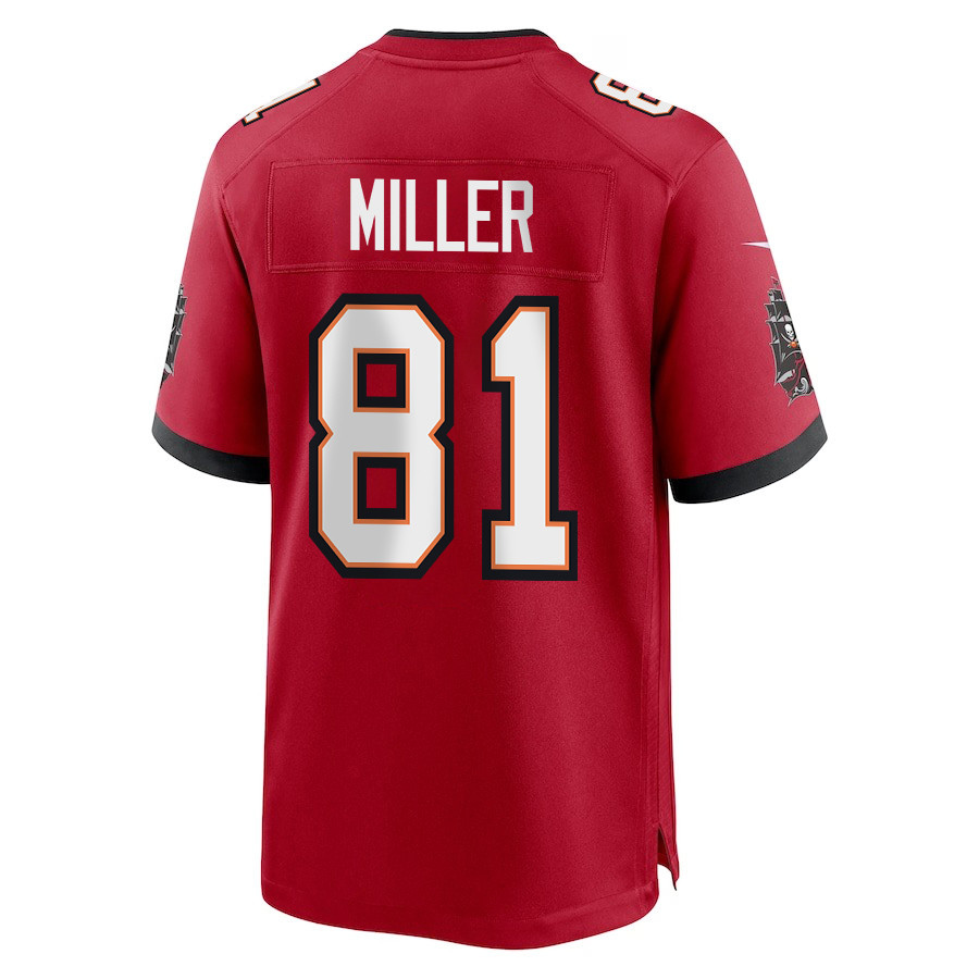 Ryan Miller 81 Tampa Bay Buccaneers Super Bowl LIX New Orleans Patch Game Men Jersey - Red