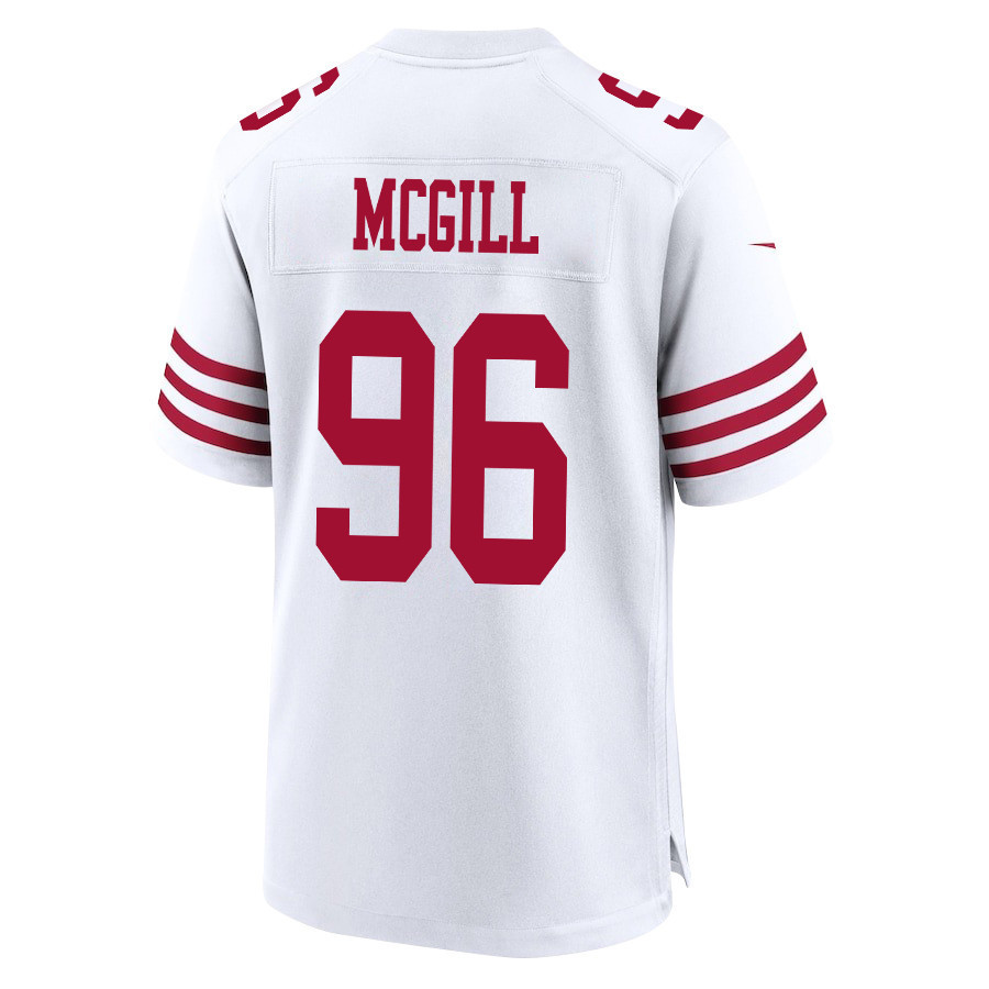 T.Y. McGill 96 San Francisco 49ers Super Bowl LVIII Patch Game Men Jersey - White