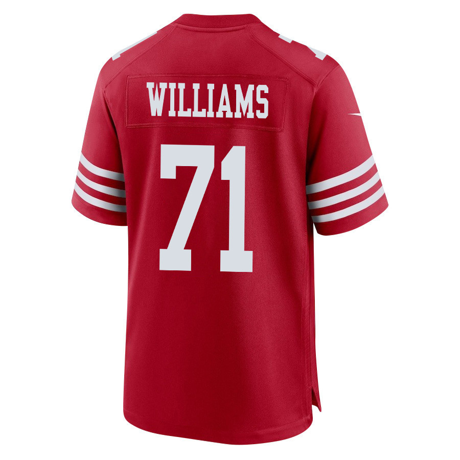 Trent Williams 71 San Francisco 49ers Super Bowl LVIII Patch Game Men Jersey - Scarlet