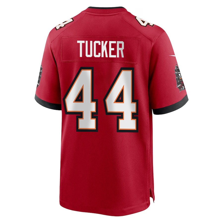 Sean Tucker 44 Tampa Bay Buccaneers Super Bowl LIX New Orleans Patch Game Men Jersey - Red