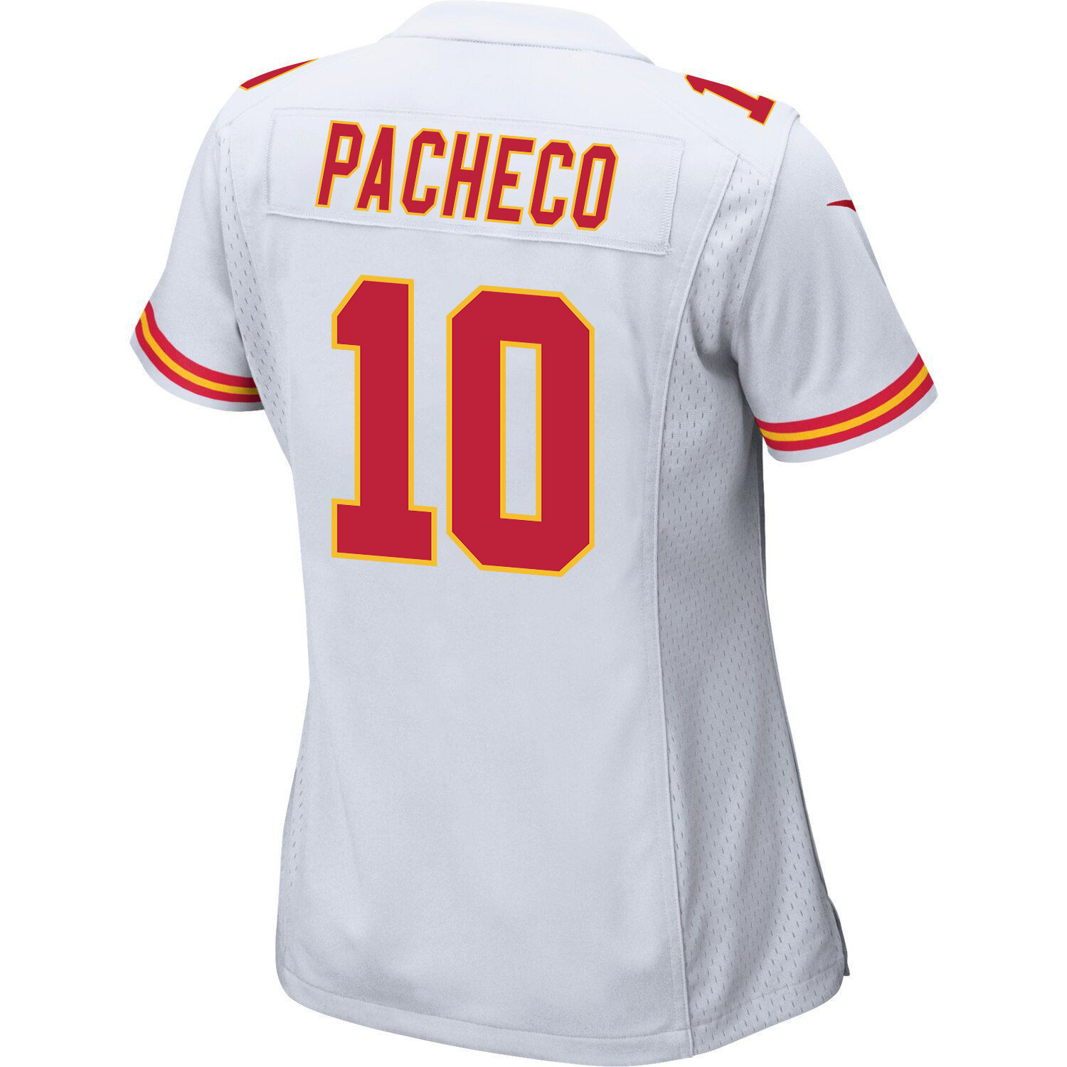 Isiah Pacheco 10 Kansas City Chiefs Super Bowl LVII Champions 3 Stars Women Game Jersey - White