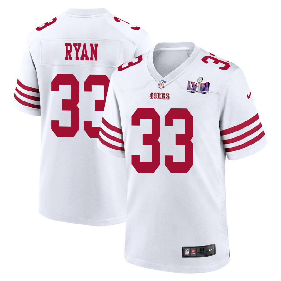 Logan Ryan 33 San Francisco 49ers Super Bowl LVIII Patch Game Men Jersey - White