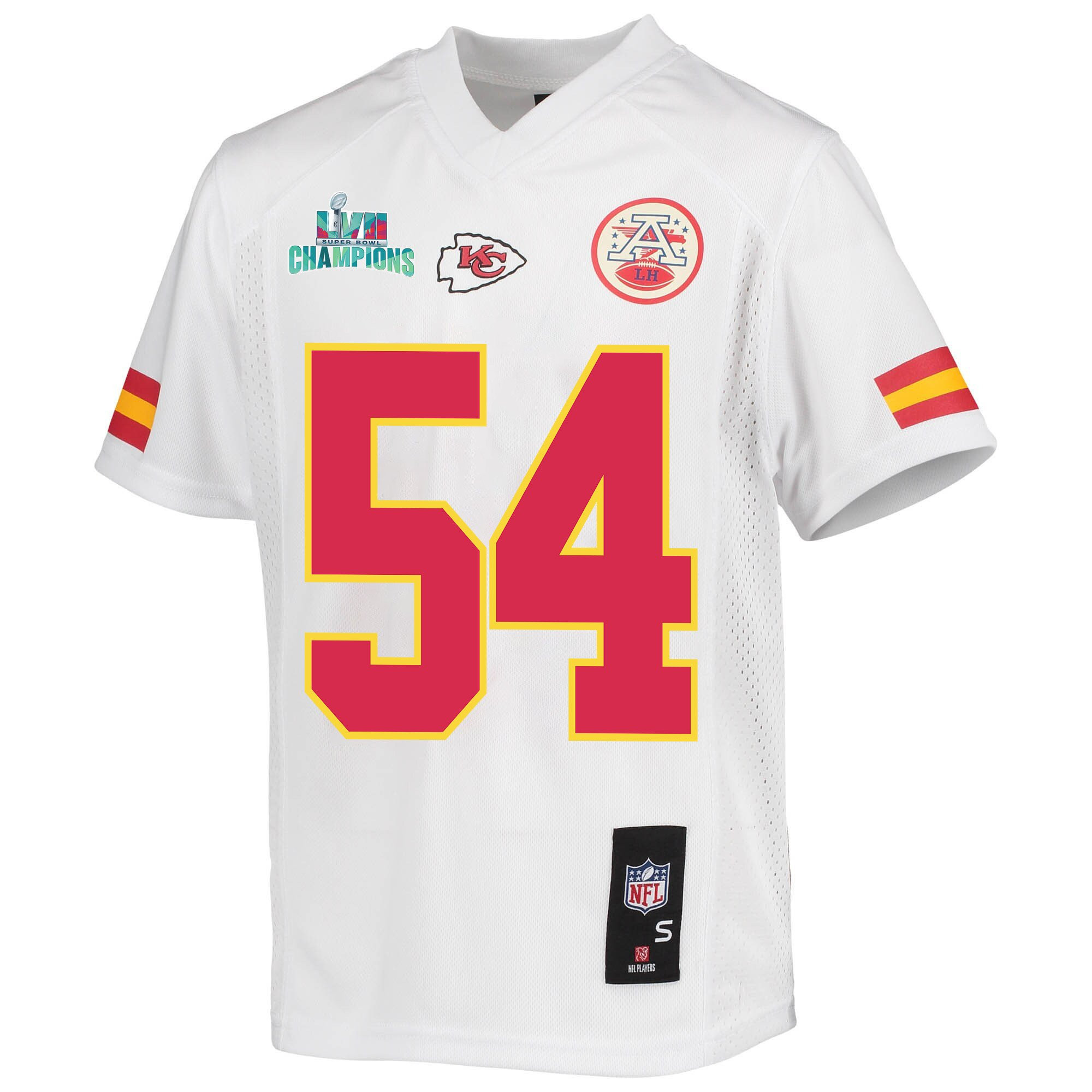 Leo Chenal 54 Kansas City Chiefs Super Bowl LVII Champions Youth Game Jersey - White