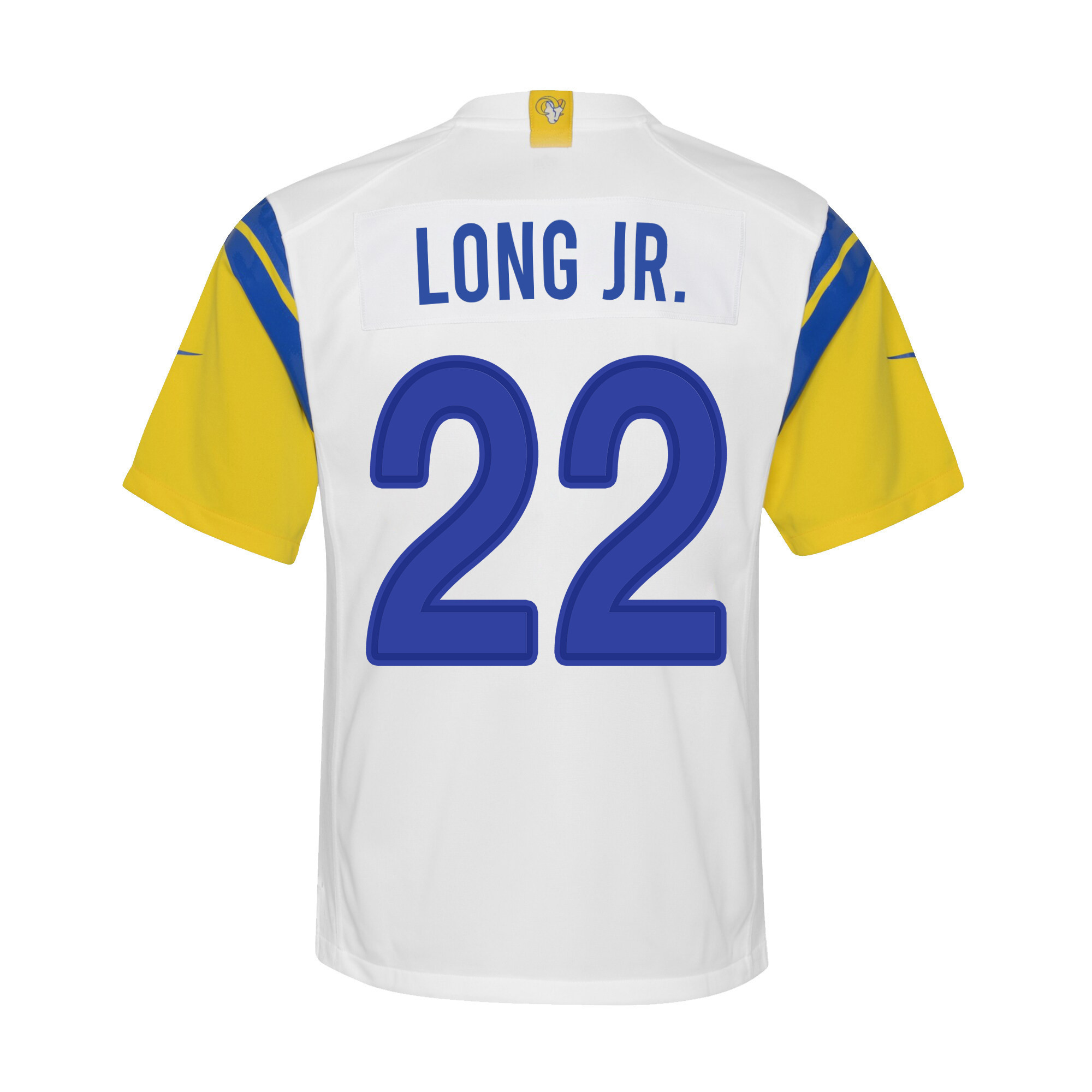 Super Bowl LVI Champions Los Angeles Rams David Long Jr. 22 White Youth's Jersey Jersey