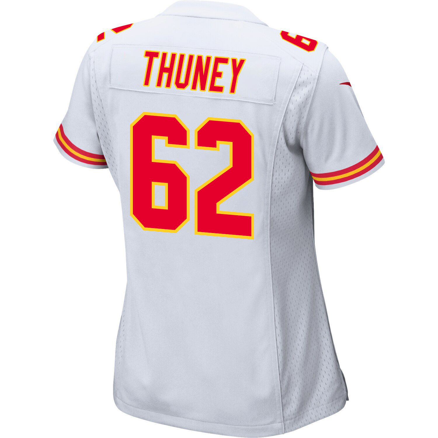 Joe Thuney 62 Kansas City Chiefs Super Bowl LVIII Patch Game Women Jersey - White