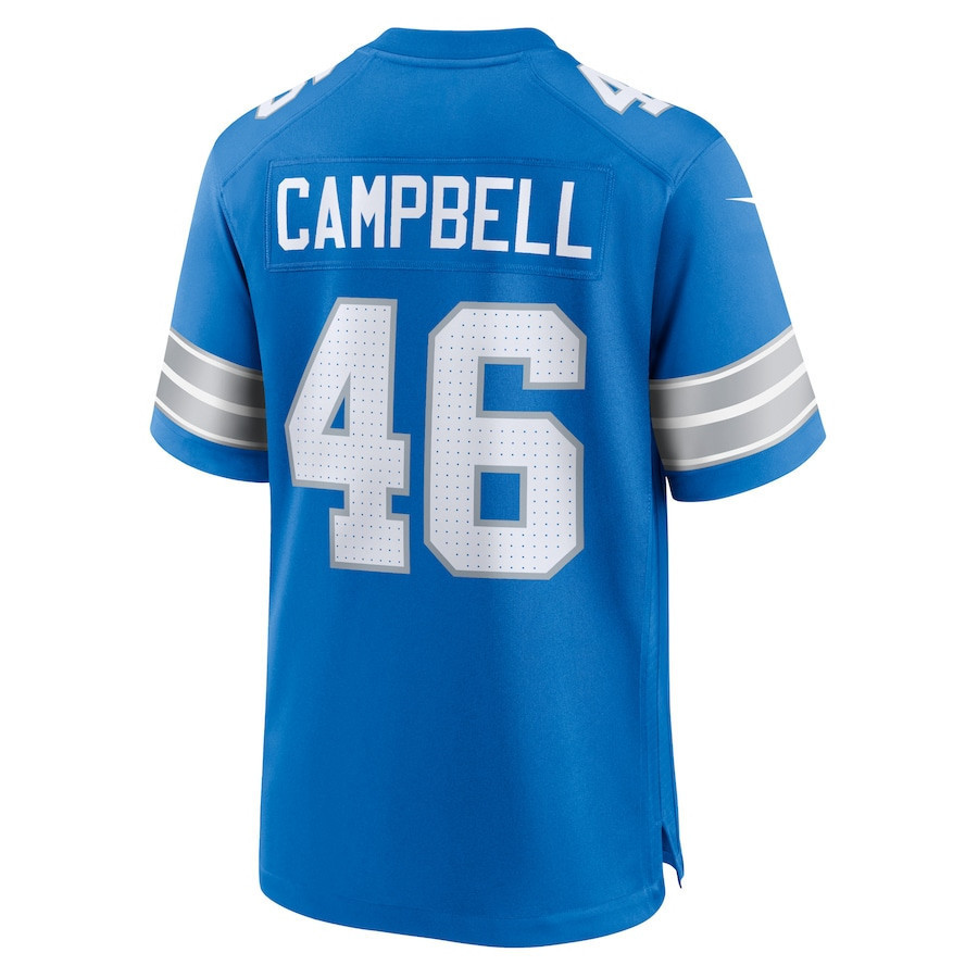 Jack Campbell #46 Detroit Lions Super Bowl LIX YOUTH Jersey - Blue