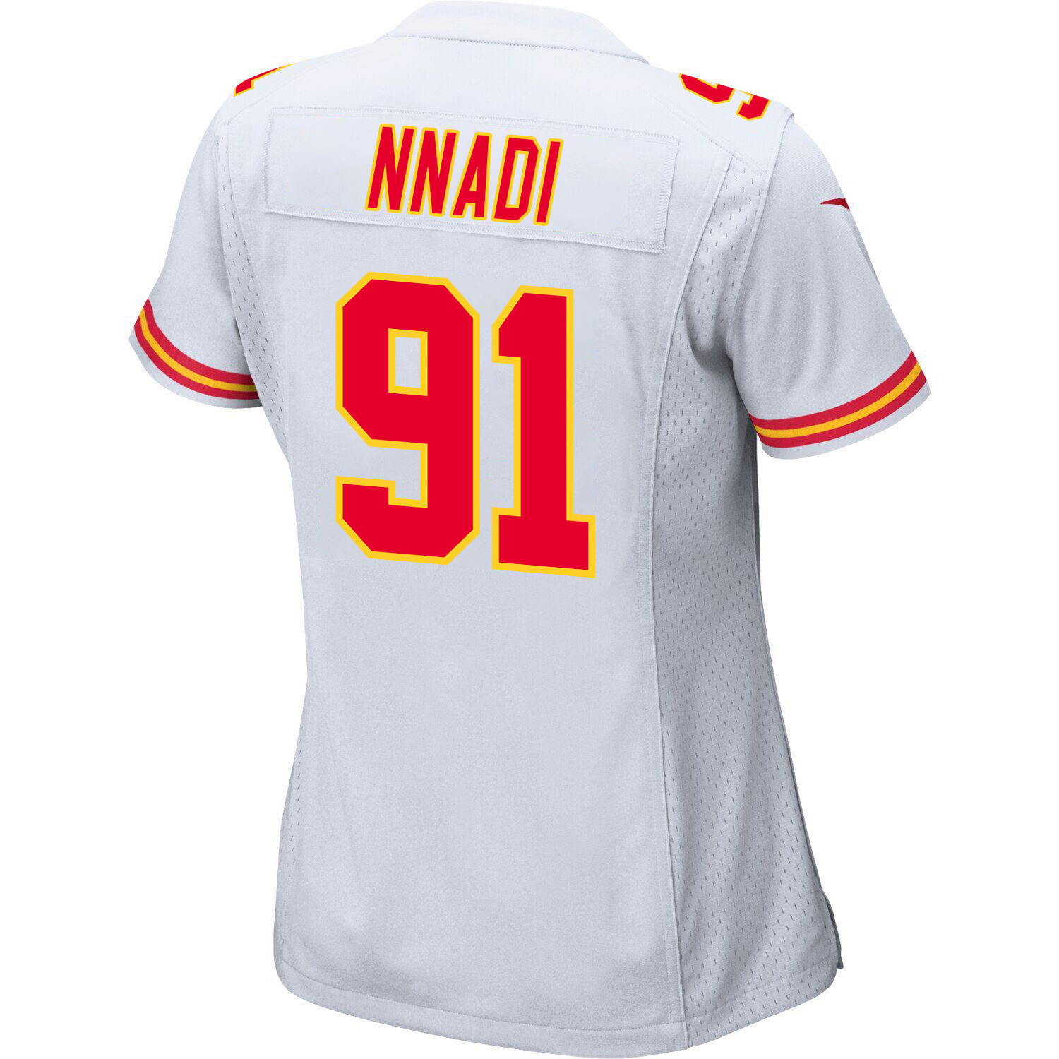 Derrick Nnadi 91 Kansas City Chiefs Super Bowl LVIII Patch Game Women Jersey - White