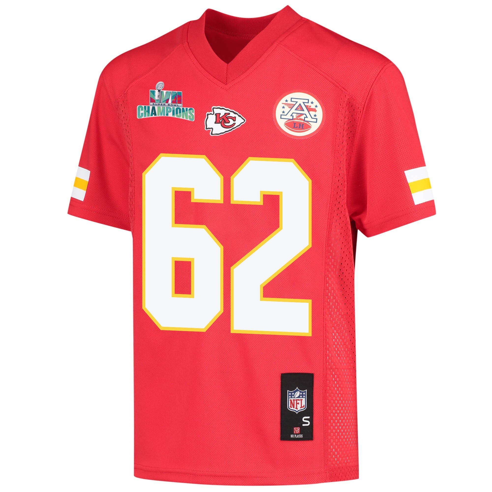 Joe Thuney 62 Kansas City Chiefs Super Bowl LVII Champions Youth Game Jersey - Red