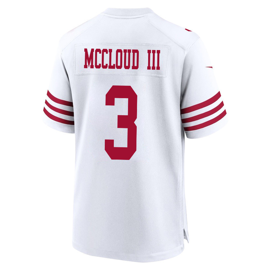 Ray-Ray McCloud III 3 San Francisco 49ers Super Bowl LVIII Patch Game Men Jersey - White