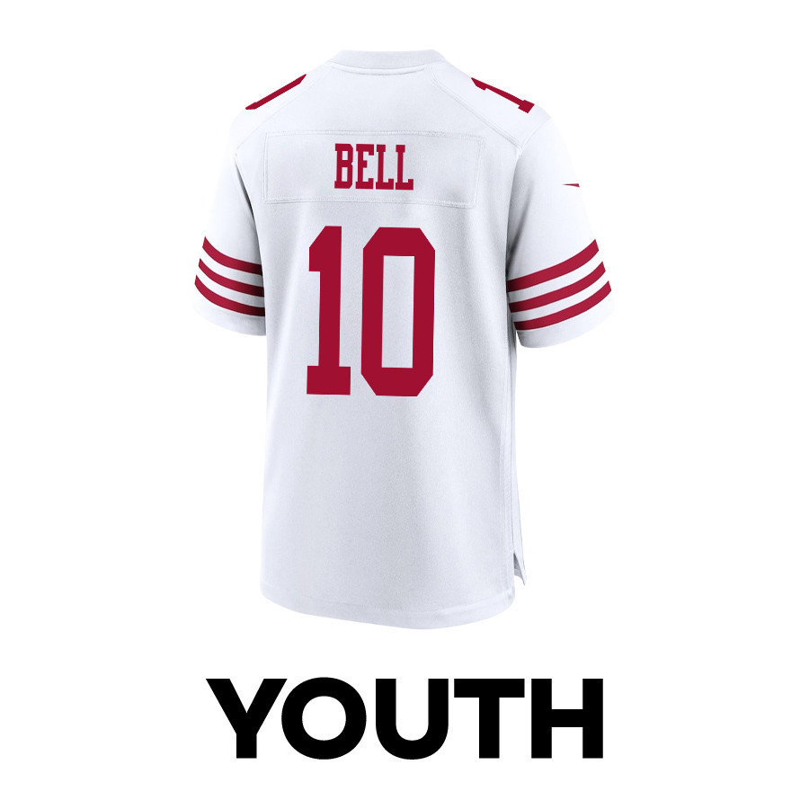 Ronnie Bell 10 San Francisco 49ers Super Bowl LVIII Patch Game YOUTH Jersey - White