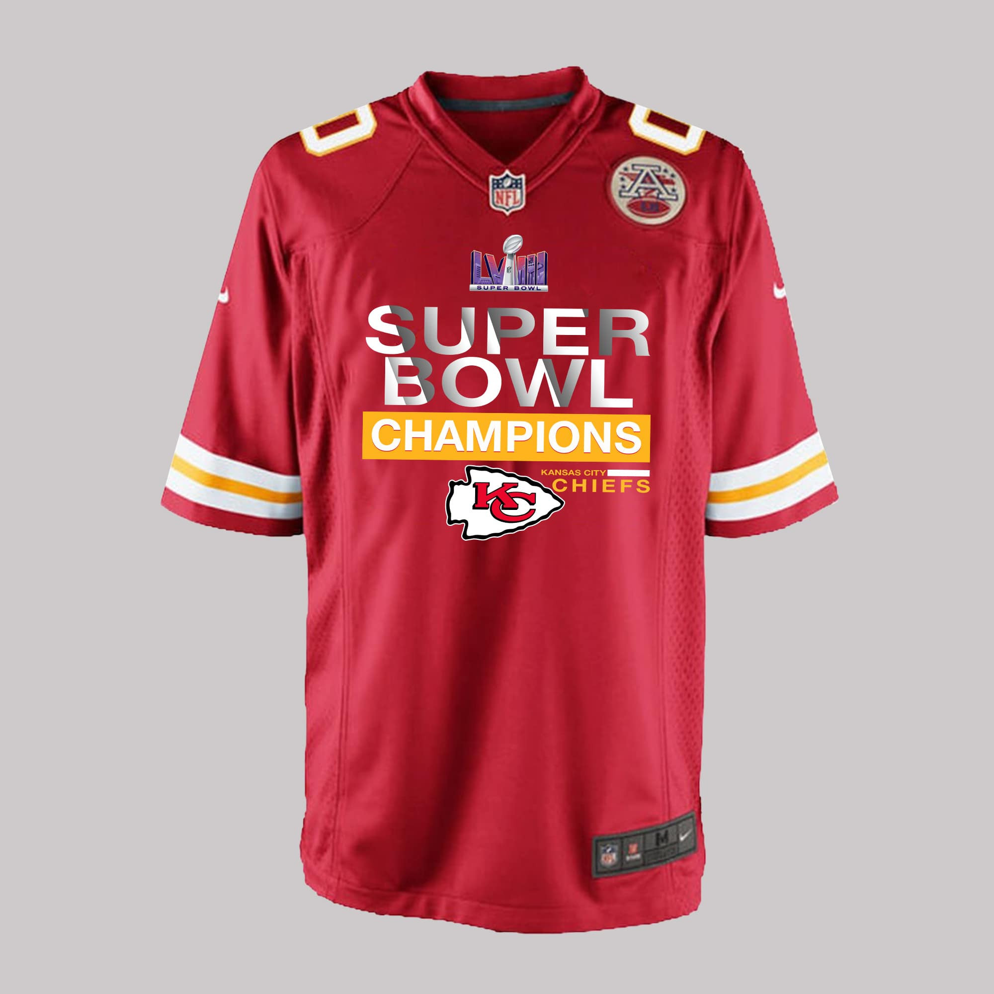 Kansas City Chiefs Super Bowl LVIII Game Style YOUTH Jersey - Red V1
