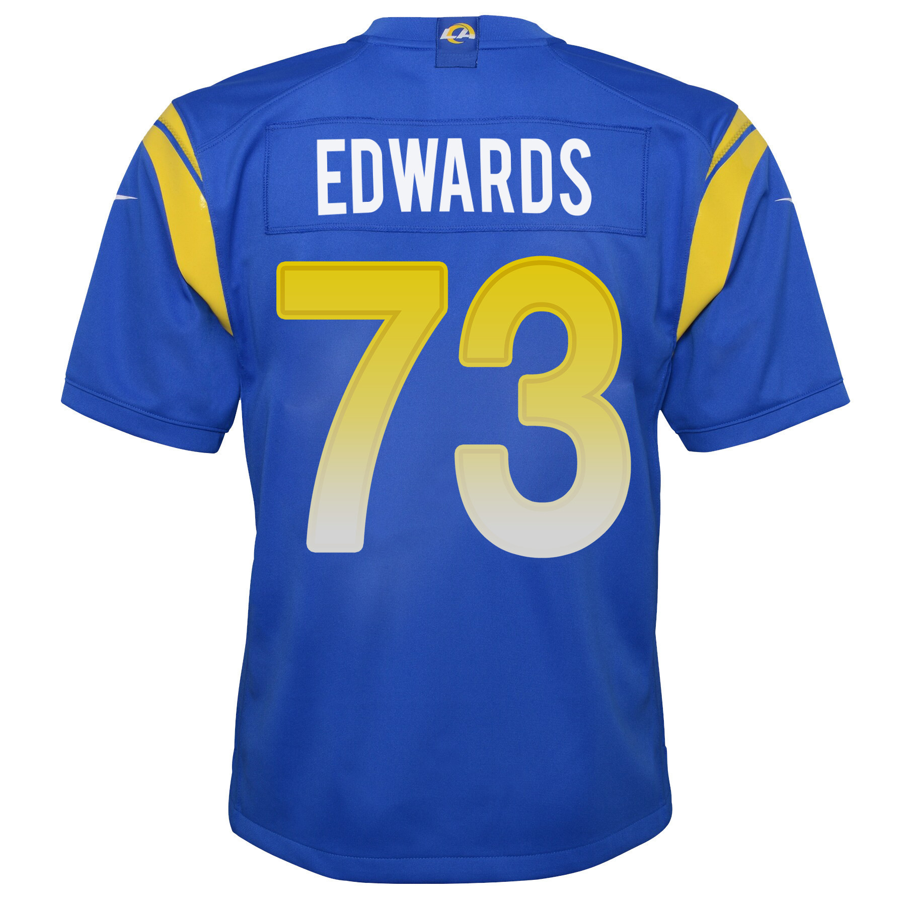 Super Bowl LVI Champions Los Angeles Rams David Edwards 73 Royal Youth's Jersey Jersey