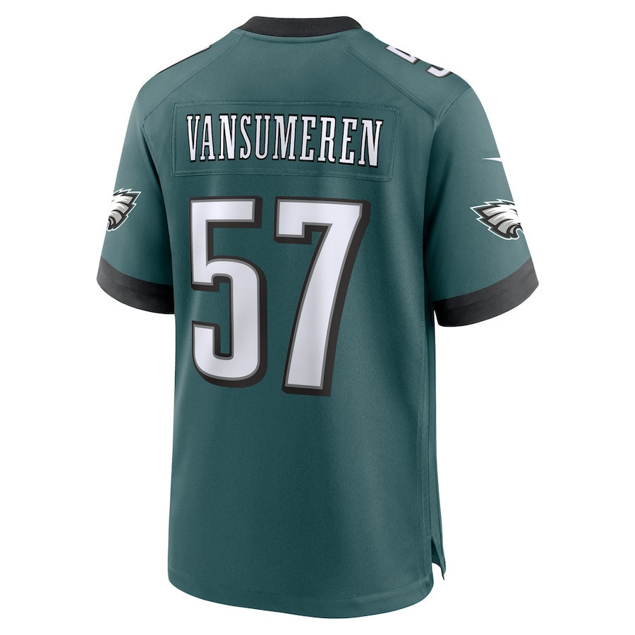 Ben VanSumeren #57 Philadelphia Eagles Super Bowl LIX Jersey - Men's - Midnight Green