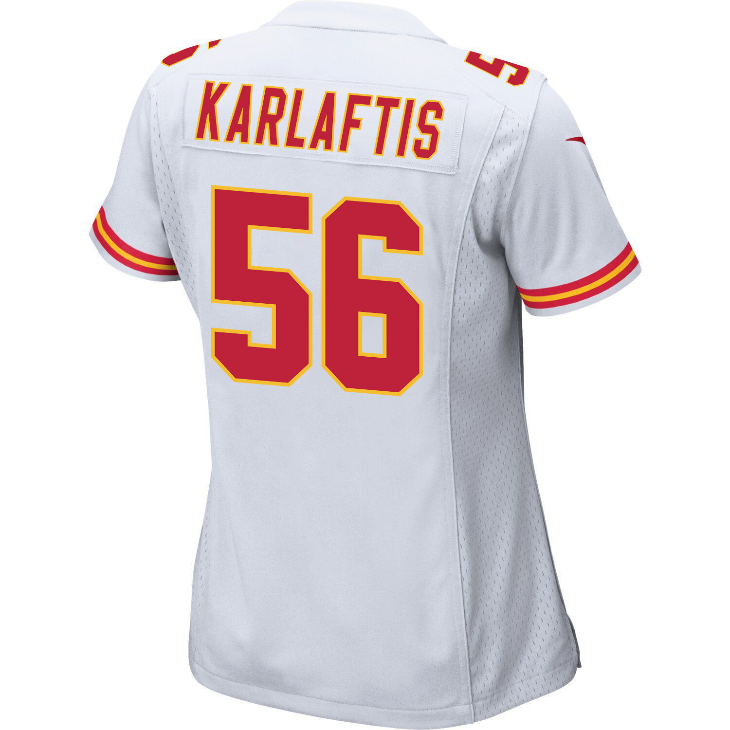 George Karlaftis 56 Kansas City Chiefs Super Bowl LVII Champions 3 Stars Women Game Jersey - White