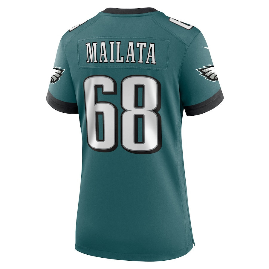 Jordan Mailata #68 Philadelphia Eagles Super Bowl LIX Women's Jersey - Midnight Green