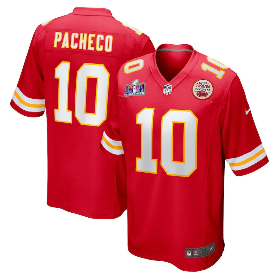 Isiah Pacheco 10 Kansas City Chiefs Super Bowl LVIII Patch Fashion Game Jersey - Red