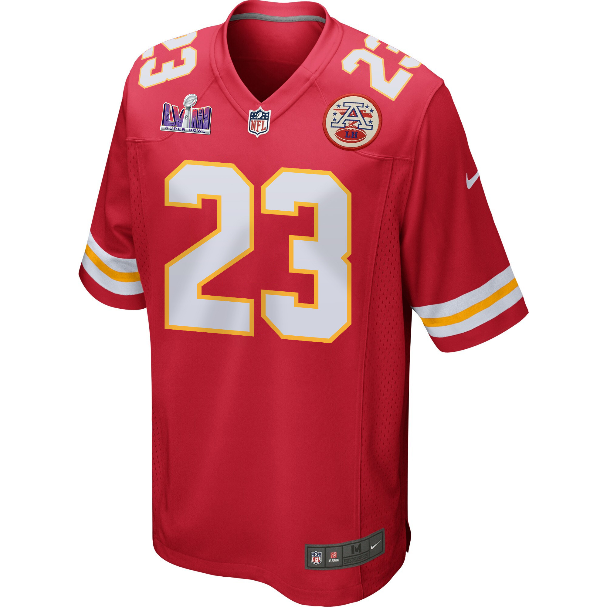 Drue Tranquill 23 Kansas City Chiefs Super Bowl LVIII Patch Game Men Jersey - Red