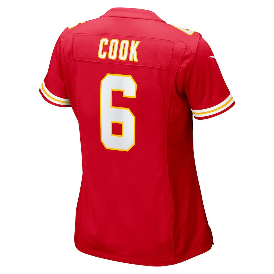 Bryan Cook #6 Kansas City Chiefs Super Bowl LIX Women's Jersey - Red
