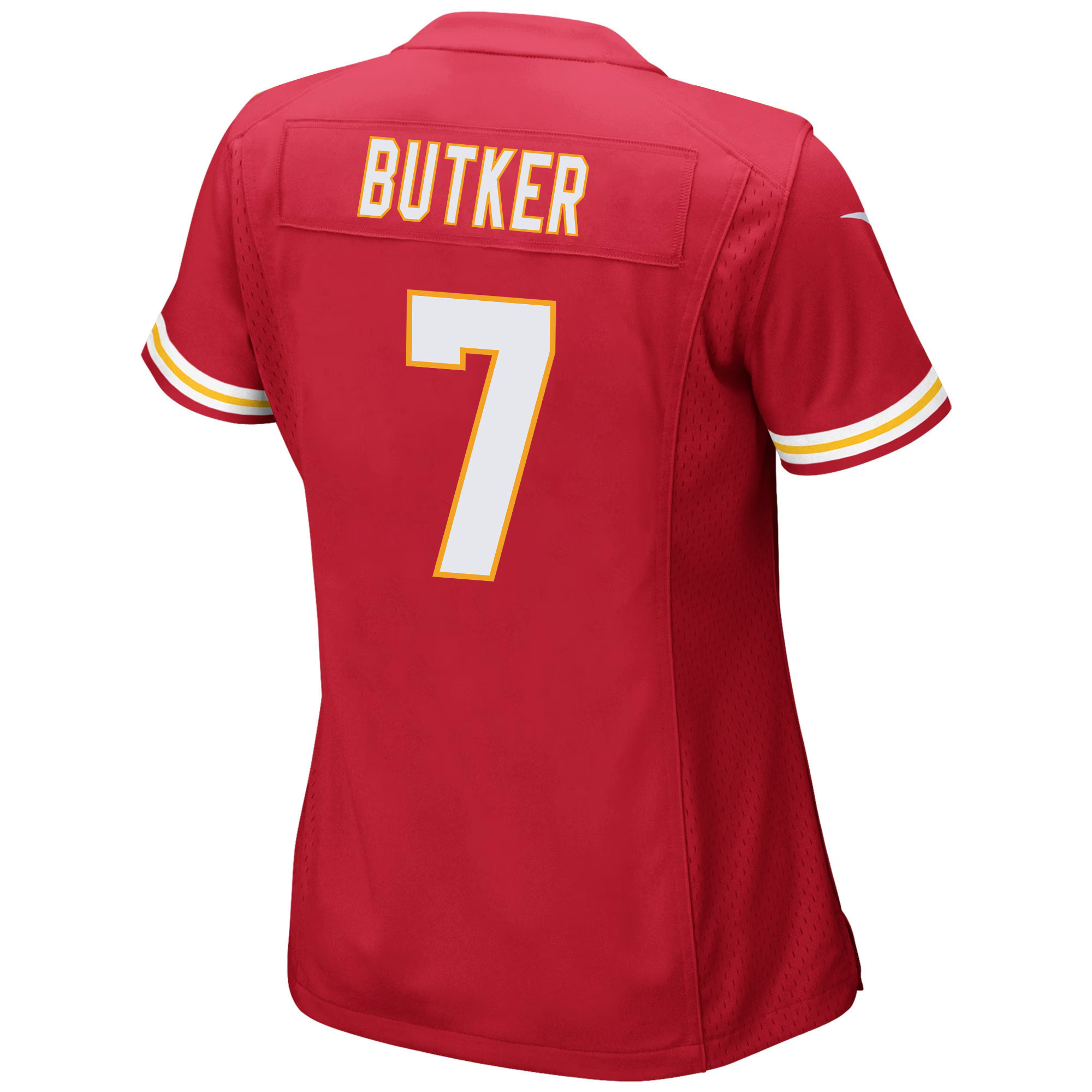 Harrison Butker 7 Kansas City Chiefs Super Bowl LVII Champions 3 Stars Women Game Jersey - Red