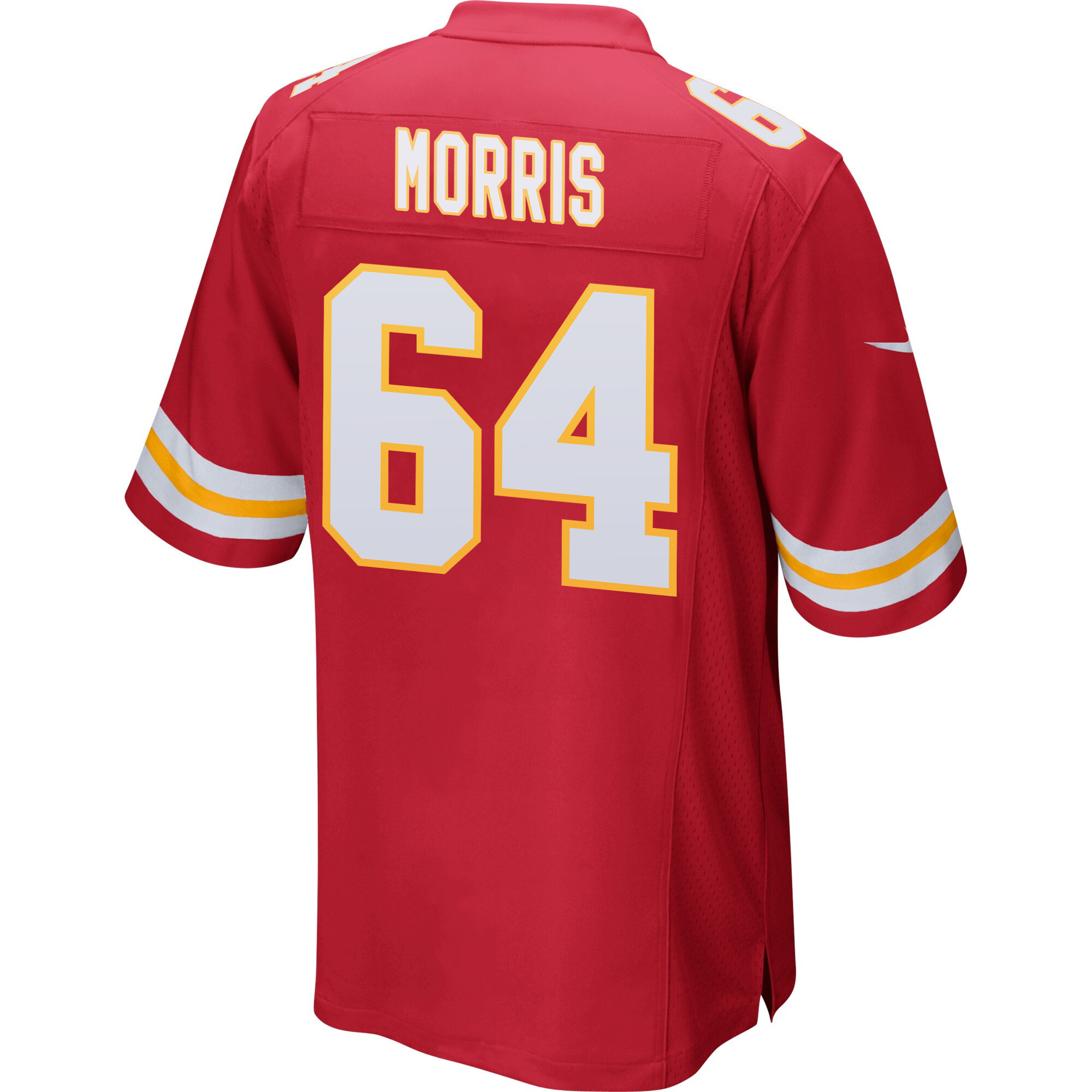 Wanya Morris 64 Kansas City Chiefs Super Bowl LVIII Patch Game Men Jersey - Red
