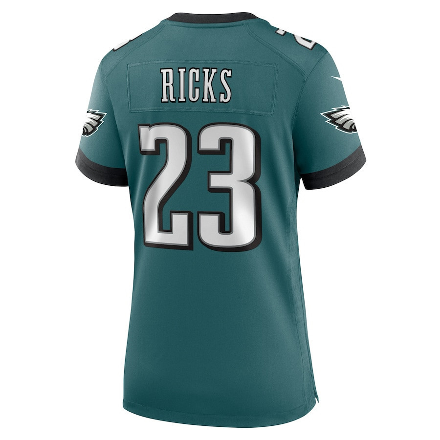 Eli Ricks #23 Philadelphia Eagles Super Bowl LIX Women's Jersey - Midnight Green