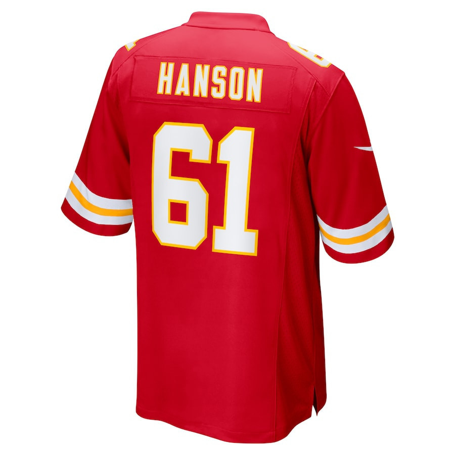 C.J. Hanson #61 Kansas City Chiefs Super Bowl LIX Jersey - Men's - Red