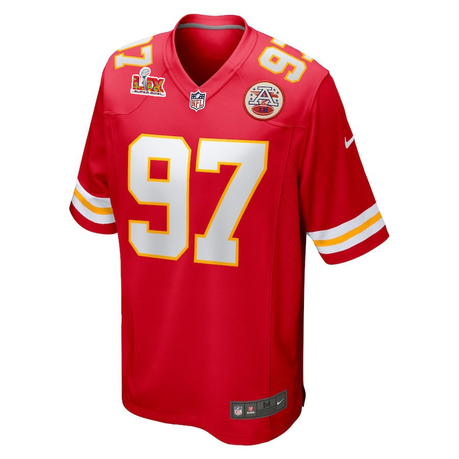 Felix Anudike-Uzomah #97 Kansas City Chiefs Super Bowl LIX Jersey - Men's - Red