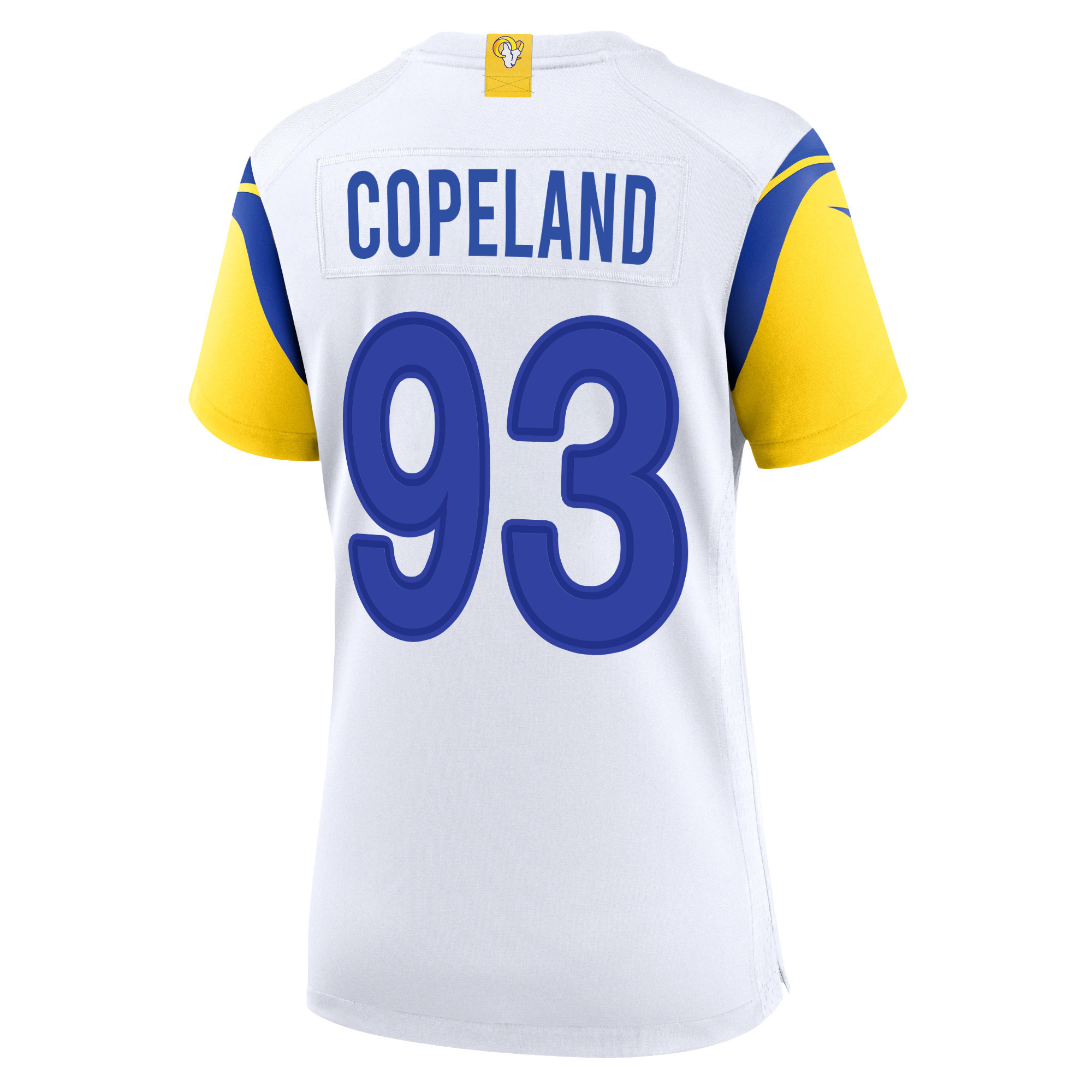 Super Bowl LVI Champions Los Angeles Rams Marquise Copeland 93 White Women's Jersey Jersey