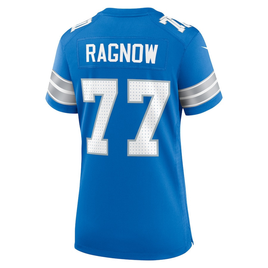 Frank Ragnow #77 Detroit Lions Super Bowl LIX Women's Jersey - Blue
