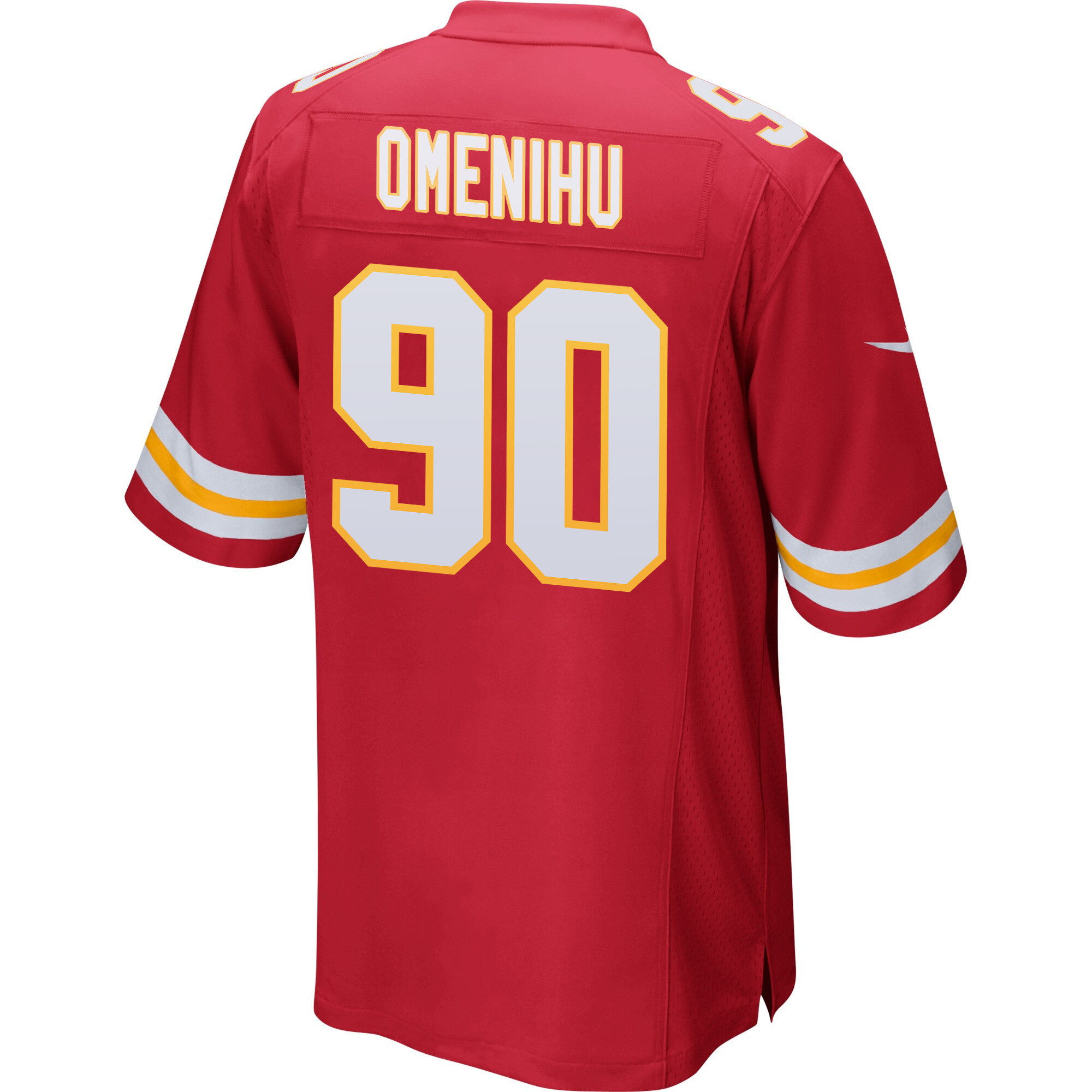 Charles Omenihu 90 Kansas City Chiefs Super Bowl LVIII Patch Game Men Jersey - Red