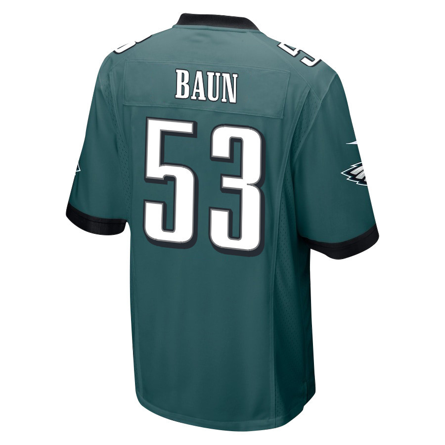 Zack Baun 53 Philadelphia Eagles Super Bowl LIX New Orleans Patch Game Men Jersey - Midnight Green