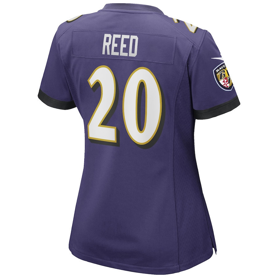 Ed Reed #20 Baltimore Ravens Super Bowl LIX Women's Jersey - Purple
