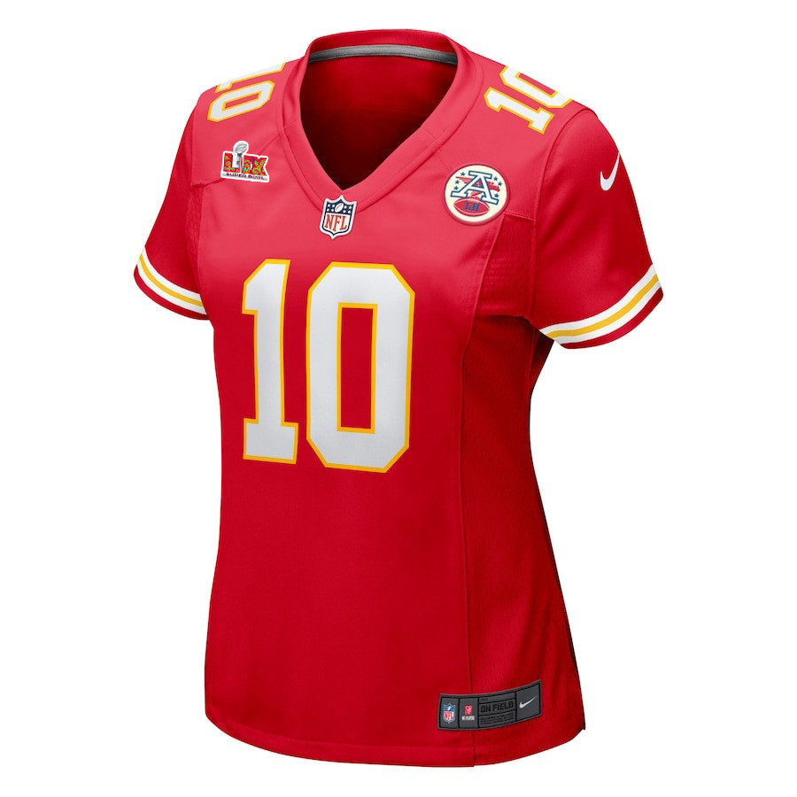 Isiah Pacheco #10 Kansas City Chiefs Super Bowl LIX Women's Jersey - Red