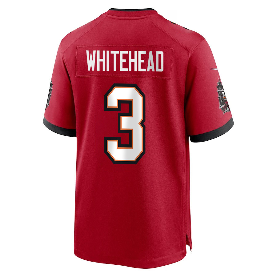 Jordan Whitehead 3 Tampa Bay Buccaneers Super Bowl LIX New Orleans Patch Game Men Jersey - Red
