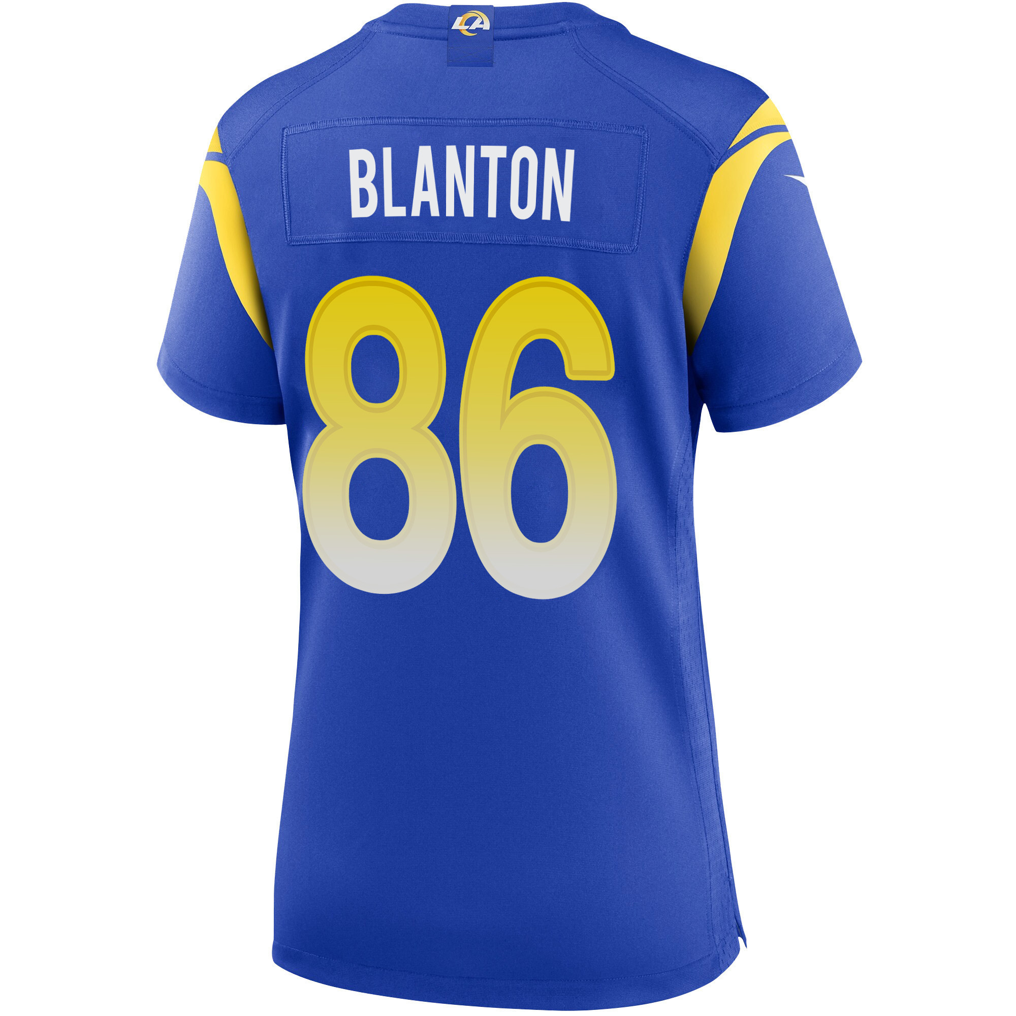 Super Bowl LVI Champions Los Angeles Rams Kendall Blanton 86 Royal Women's Jersey Jersey
