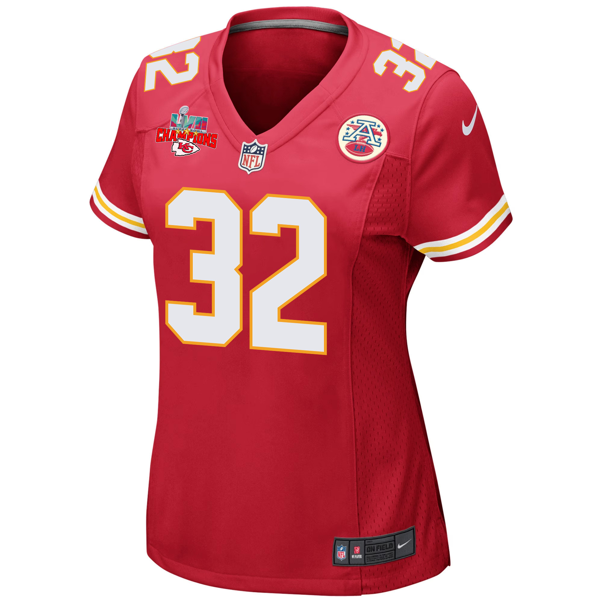 Nick Bolton 32 Kansas City Chiefs Super Bowl LVII Champions 3 Stars Women Game Jersey - Red