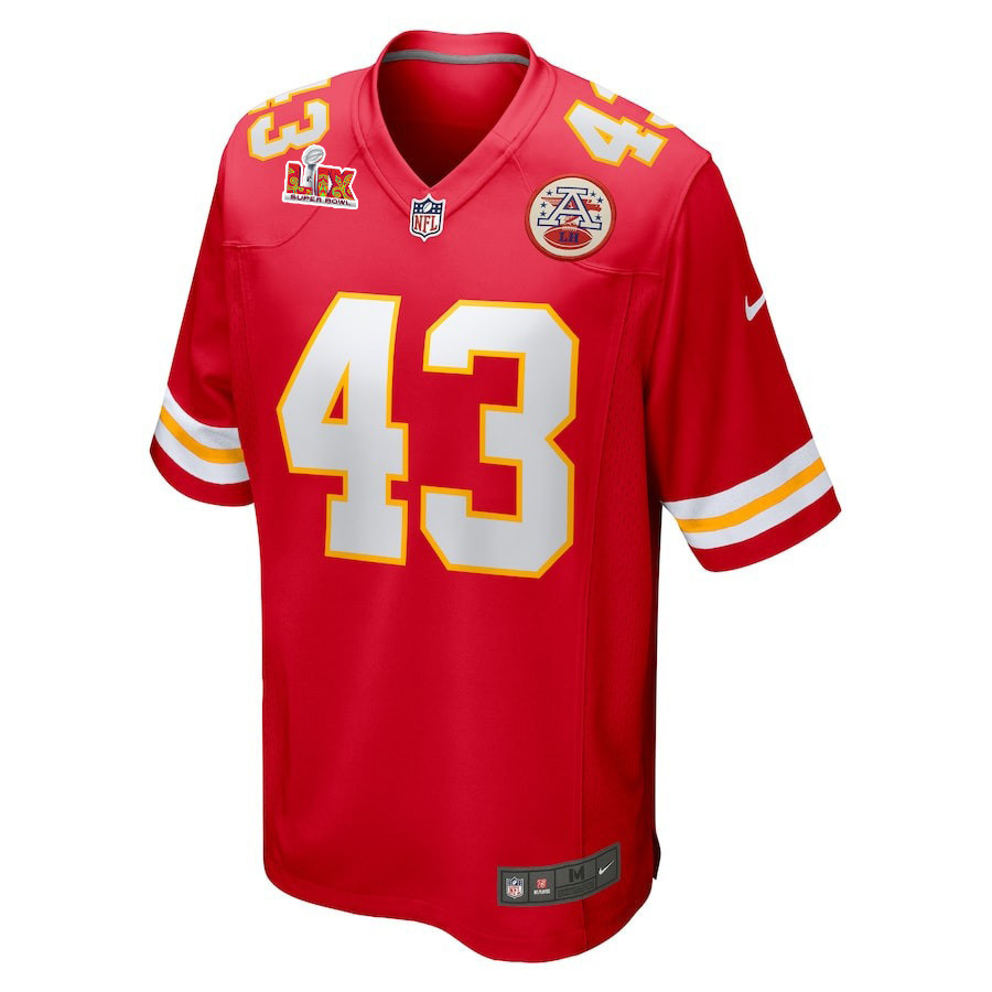 Jack Cochrane #43 Kansas City Chiefs Super Bowl LIX Jersey - Men's - Red