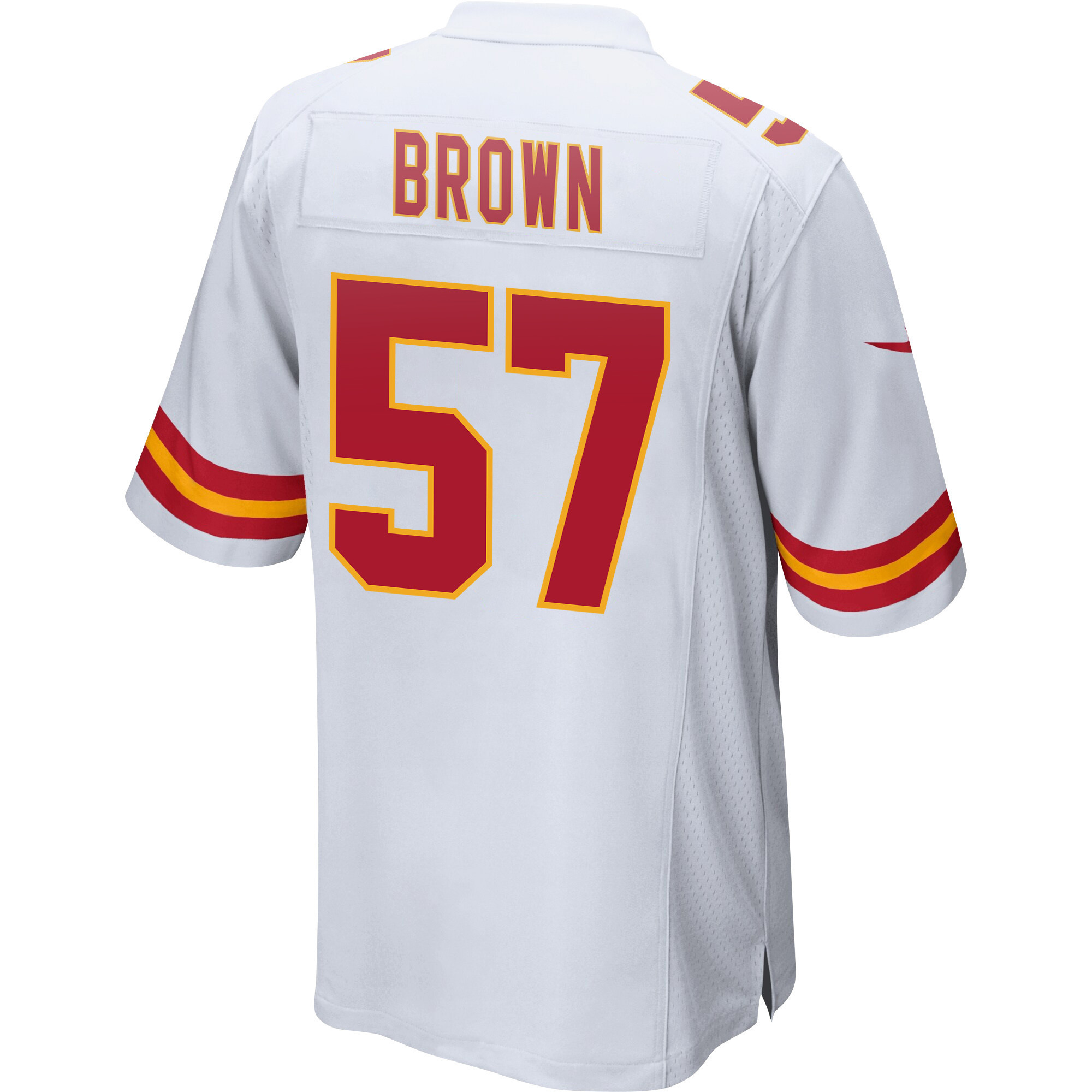 Orlando Brown 57 Kansas City Chiefs Super Bowl LVII Champions 3 Stars Men Game Jersey - White