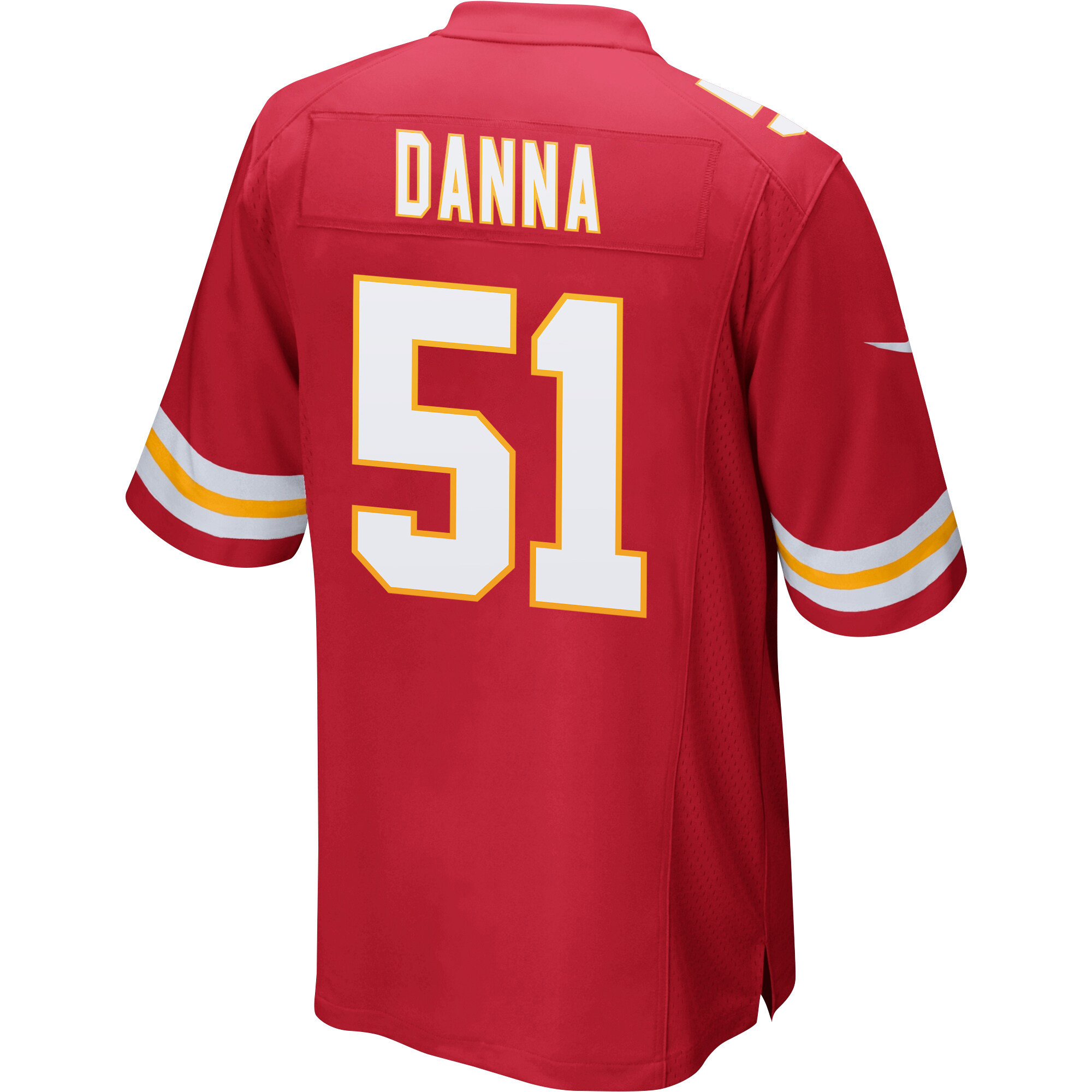 Mike Danna 51 Kansas City Chiefs Super Bowl LVII Champions 3 Stars Men Game Jersey - Red