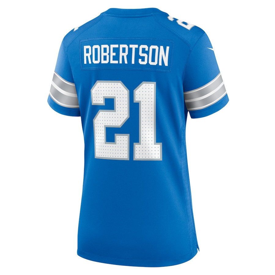 Amik Robertson #21 Detroit Lions Super Bowl LIX Women's Jersey - Blue