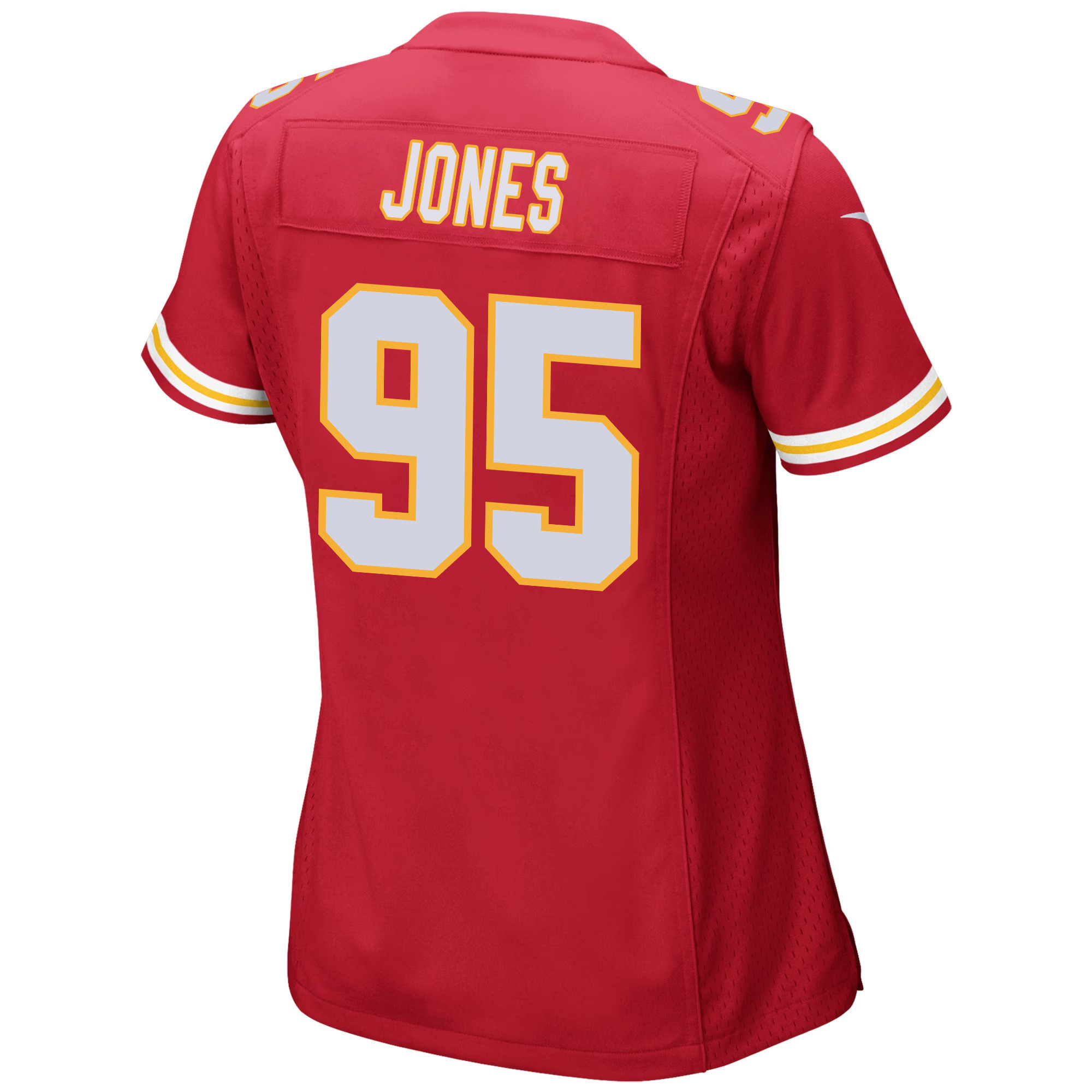 Chris Jones 95 Kansas City Chiefs Super Bowl LVIII Patch Game Women Jersey - Red