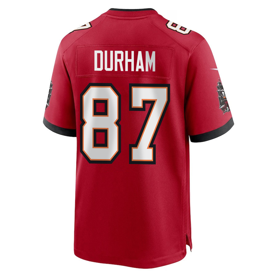 Payne Durham 87 Tampa Bay Buccaneers Super Bowl LIX New Orleans Patch Game Men Jersey - Red