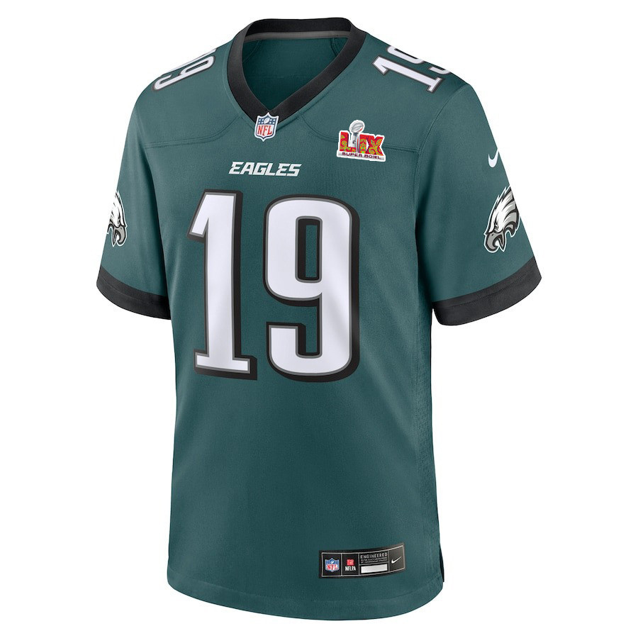 Josh Sweat #19 Philadelphia Eagles Super Bowl LIX Jersey - Men's - Midnight Green