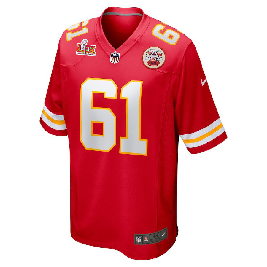 C.J. Hanson #61 Kansas City Chiefs Super Bowl LIX YOUTH Jersey - Red