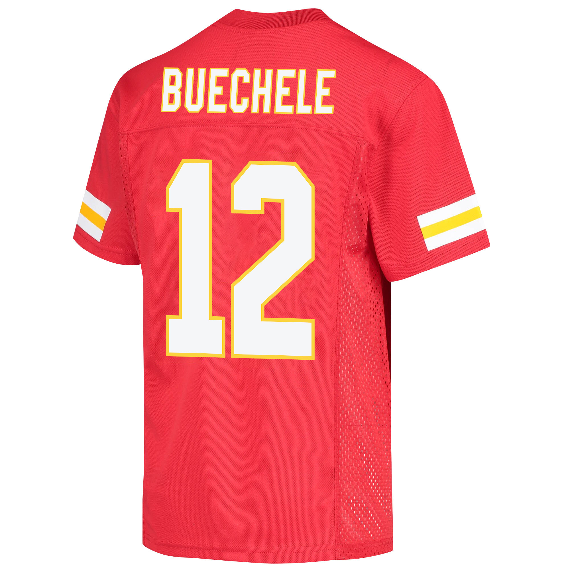 Shane Buechele 12 Kansas City Chiefs Super Bowl LVII Champions 3 Stars Youth Game Jersey - Red