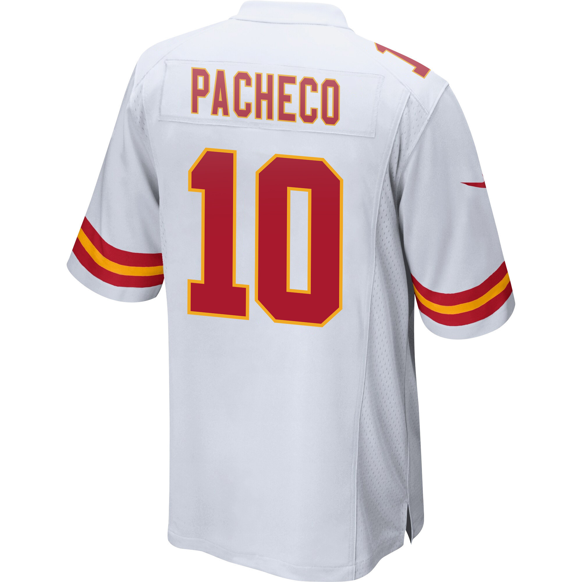 Isiah Pacheco 10 Kansas City Chiefs Super Bowl LVII Champions 3 Stars Men Game Jersey - White