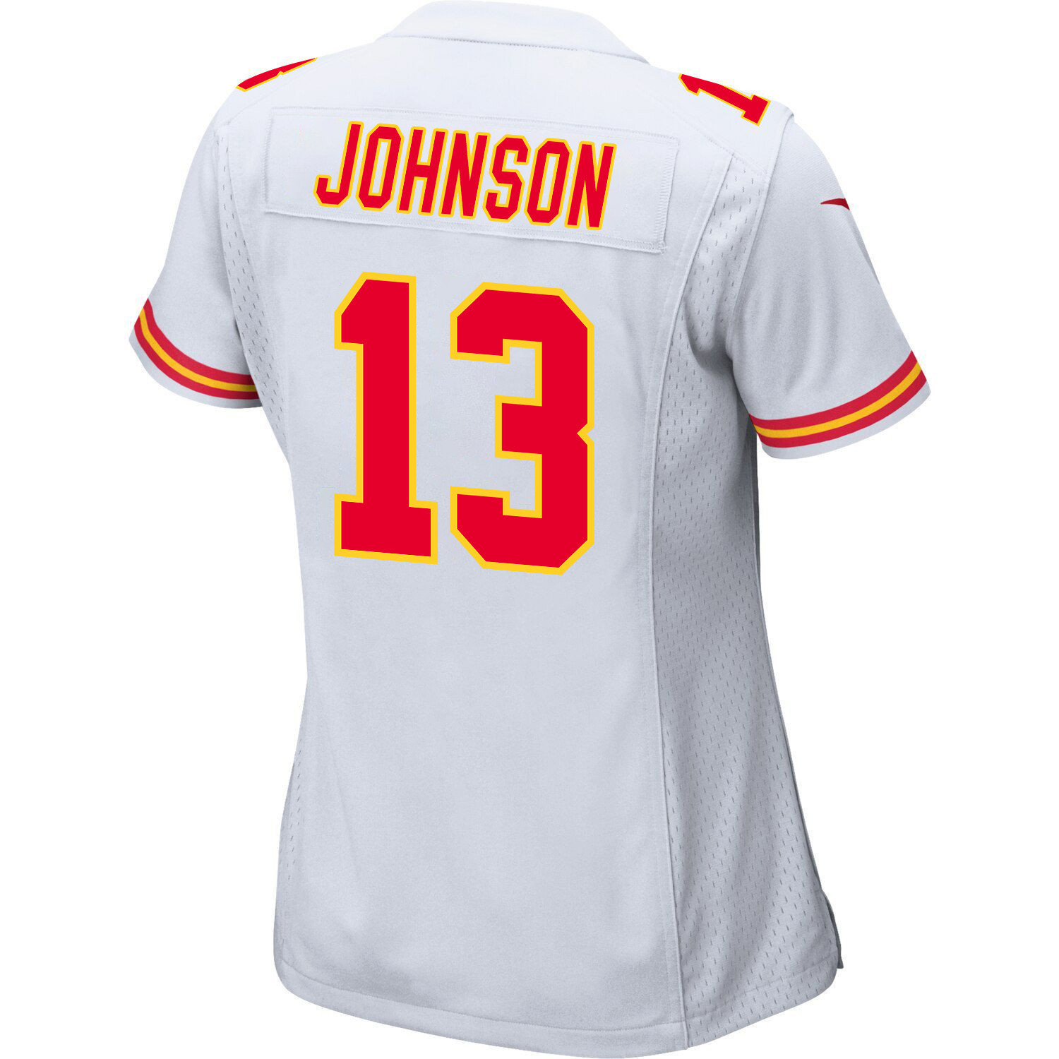 Nazeeh Johnson 13 Kansas City Chiefs Super Bowl LVIII Patch Game Women Jersey - White