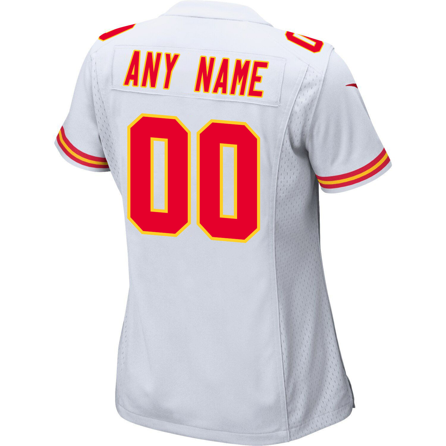 Kansas City Chiefs Super Bowl LVIII Patch Game Custom Women Jersey - White