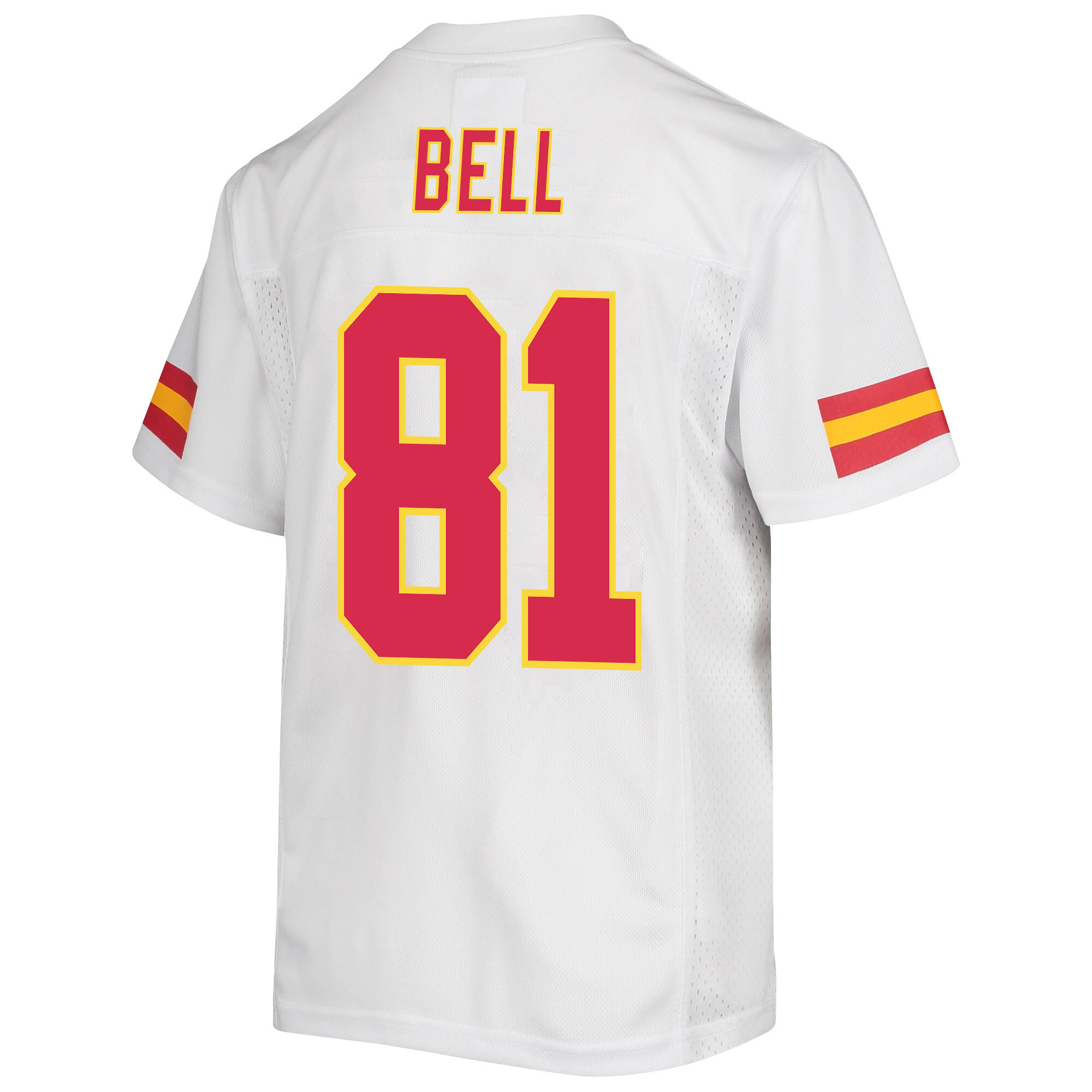 Blake Bell 81 Kansas City Chiefs Super Bowl LVII Champions 3 Stars Youth Game Jersey - White